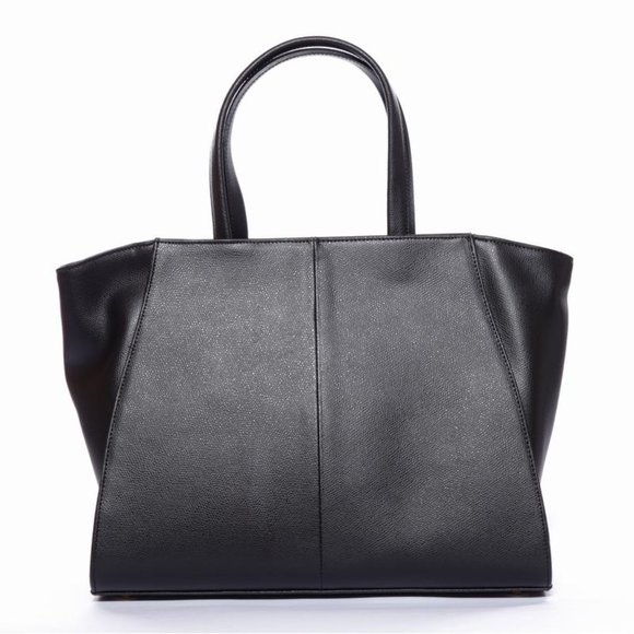 Fatima Black Oversize Italian Leather Handbag - Picture 5 of 6